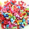 100PCS Handmade Dog Bows Exquisite Fashion Hair For Small Dogs Rubber Band Pet Grooming Accessories Supplies 240314