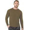 Heren 100% Merinowol Thermische T-shirt met lange mouwen Base Laye Merinowol Shirt 250g Wicking Ademend Anti-geur 240315