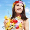 Decorative Flowers 500pcs Colorful Hawaiian Leis Garland Necklace Fancy Dress Party Hawaii Beach Fun Supplies Wa2987