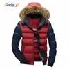 covrlge Men Parkas Winter Fi tjock varm parka jacka Cott-Padded Casual Bomber Jacket Hoody med Fur Park MWM006 V2PZ#