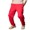 Pantaloni alla moda larghi larghi Hip Hop Pantaloni da uomo Pantaloni sportivi Pantaloni cargo dritti Pantaloni tascabili Pantaloni da strada Harem Abbigliamento uomo Z6dB #