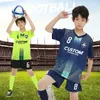Customized Polyester Boys Football Jersey Kids Soccer Uniforms Set Breathable Shirt Quick Dry Kit For Children 240320