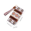 3 pçs carteiras femininas retro algodão linho multifuncional quadrado longo titular do cartão de crédito cor misturada
