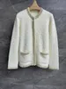 Women's Knits 2024 Winter Wear Simple And Advanced Wool Blended Loose Chain Cardigan 1128