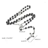 Hänge halsband mode handgjorda runda glaspärlkatolska radbandskvalitet för korshalsband pärlor religiösa hängen
