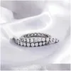 Ketten Hip Hop Prong Einstellung 3A CZ Stein Edelstahl Tennis Link Kette Armband Für Männer Frauen Rapper Schmuck Drop Lieferung necklac Otx4I