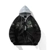 Vintage Bomber Kurtka mężczyźni kobiety litera kurtka baseballowa Hip Hop Autumn Winter Parkas Casual Hooded Coat American Designer para n4en#