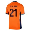 2024 Euro Cup Netherlands Soccer Jerseys MEMPHIS DE JONG VIRGIL DE LIGT GAKPO DUMFRIES BERGVIJN KLAASSEN Fans Player Football Shirt Men Kids Kits 24 25 Home Away 999