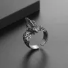 Vintage Haan 14K Witgouden Ring Dominante Mannen Vrouwen Trendy Ringen Sieraden Geschenken Aanpasbaar