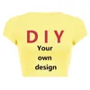 Women's T Shirts Fashion Woman Blouse Nieuwe Uw Eigen Ontwerp Logo/Foto Custom DIY T-shirt Y2k Tops Kawaii Clothes 15 Colours