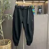 herrekläder Sweatpants Casual Pants Autumn Winter Ny högklassig baggy sportbyxor Bältesspänne Pantales Hombre F8VB#