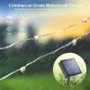 Dekorationen 42M Solar-LED-Licht Außengirlande Lampe Garten Fee Lichterkette LED Twinkle wasserdichte Lampe Weihnachtsgirlande Hofdekoration