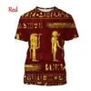 3D Hommes Et Femmes Été Pharaon Anubis T-shirt Ancien Dieu égyptien Oeil imprimé à manches courtes Persality Graphique Tendance Chemise D5AB #