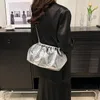 Petit design de luxe pour femmes en cuir argenté Sac Femelle Sac crossboda