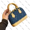 Denim Çanta Vintage El Çantası Bel Çanta Tasarımcı Omuz Çantası Kadın Tote Çanta Tuval Çantası Eski Çiçek Under Under Equil Bag Baskı Sırt Çantası M46855 M82949 M82950 M46871