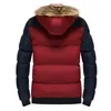 covrlge Men Parkas Winter Fi tjock varm parka jacka Cott-Padded Casual Bomber Jacket Hoody med Fur Park MWM006 V2PZ#