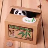 Caixas PANDA Caixa de moedas Banco de dinheiro Banco automatizado Ladrão de gatos Caixas de dinheiro Presente de brinquedo para crianças Coin Piggy Dinheiro Caixa de Natal Presente de Natal