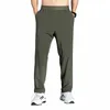 fi Pantaloni da uomo Resta elegante e confortevole nei pantaloni casual in seta di ghiaccio da uomo per l'estate Nuovi pantaloni da jogger Pantaloni con coulisse da uomo C8B4 #