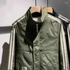 Männer Jacken Kleidung Frühling Herbst 2024 Stehkragen Dünne Jacke Trend Gestreiften Mode Lässig Männlich Mantel Oberbekleidung