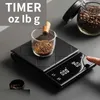 Бытовые весы Кухонные весы для кофе с зарядкой через USB и таймером, светодиодные цифровые электронные весы в унции/фунт/г, бытовые кухонные весы для еды 240322