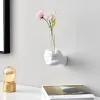 Vasos em forma de mão parede pendurado vaso resina vaso hidropônico decoração de flores secas arranjo de flores decoração para casa ornamentos