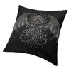 Oreiller Cthulhu Mythos Lovecraft couvre 45x45 cm velours grands aînés horreur monstre jeter étui pour voiture taie d'oreiller carrée