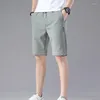 Herenshorts Zomer Sport Recht Los Type Mannelijke Casual Effen Kleur Elastische taille Trekkoord Joggingbroek