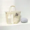 Sacs de rangement Capacité de l'organisateur de toilette de voyage Sac en maille avec poignée portable Séchage rapide Fermeture à glissière Douche robuste pour un maximum