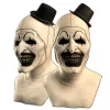 Masks Bloody Terrifier Art The Clown Mask Cosplay Creepy Horror Demon Evil Joker Hat Latex Helmet Halloween Party Costume Props Decor