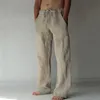 2019 Spring Linen Wide Mens Pants Mens Mens Sould Mens Pants 240325