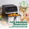 Bella 8 Quart Digital Air Fryer adota tecnologia de turbocrisp, cesto de cozinha sem grau de casa grande e bandeja de manutenção fresca, várias funções predefinidas,