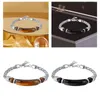 Charme pulseiras pulseira masculina pulseira de pulso da esposa moda pulseira pais dia corrente de aço inoxidável para o dia dos namorados