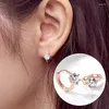 Stud Earrings Inspiration Design Six Prong Set Round Single Diamond Womens Light Luxury Fashion Shine Party Jewelry