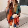 Sarongs Silk Feeling Beach Stoles Womens Scarf Summer Fashion Print Shawl Bag Kerchie Headband Foulard Headband Bandana Accessories New 24325