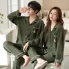 Cott Nachtwäsche für Paare Koreanische Strickjacke Männer Pijamas Frauen Pyjamas Set LG Schlaf Tops Hose Nachtwäsche Pjs pareja hombre 10t4 #