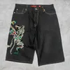 Herren Shorts Y2K Shorts Harajuku Hip-Hop Tiger Grafik gedruckt übergroß