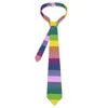 Nœuds papillon pour hommes, cravate à rayures des années 80, motif de ligne à rayures colorées, col classique et élégant, accessoires de haute qualité pour mariage
