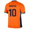 2024 25 Holandia Memphis European Holland Club Kumulki piłkarskie 2024 Euro Puchar 24 Holenderska drużyna narodowa koszula piłkarska Męs
