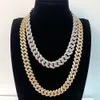 2024 Miami West Coast Style 925 Silver 15 mm Hip Hop Cuban Link Moissanite Diamond Iced Out Collier Chaîne