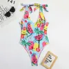 Designer Sexy Bikini Sets 2024 New Fashion New Multi Color Printed Chicken Heart Collar Womens Triangle Bodyback Sexy