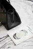 Damenhandtasche BK L Bk, handgefertigt, mit Wachsfaden genäht, 40 cm, nebliges Krokodilleder, schwarze Schnalle, Handtasche für Damen