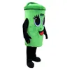Super süße grüne Mülleimer Maskottchen Kostüme Halloween Hund Maskottchen Charakter Feiertagskopf Fancy Party Kostüm Erwachsene Größe Geburtstag