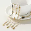 Chaîne Yakang Bracelet chaîne en acier inoxydable PVD plaqué or 18 carats adapté au charme des femmes Turquoise africaine pierre naturelle bijoux de mode cadeaux 240325