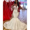 Vestidos de novia Mermaid sexy con cuentas vintage vintage beathear size playa bohemian bohemian bohemian gown capilla tren abierto