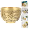 Bowls Gold Brass Treasure Bowl Chinese Fortune Basin Wealth Home Desktop Decor