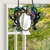 Spiegels Glas-in-lood Medusa-spiegel |Duurzame kleurrijke Medusa decoratieve hanger |Huis Tuin Binnenplaats Balkon Decoratie voor Feest We