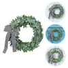 Fiori decorativi Corona di coniglio Foglia artificiale Decorazione primaverile per matrimonio Ghirlanda con farfallino per la decorazione in plastica della porta d'ingresso