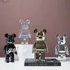 Nyhetsartiklar Violent Bear Ornaments Building Blocks Bear Doll Cartoon Internet Celebrity Trend Handmade Family Living Room Porch Soft Decoration 26CML2403