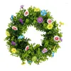 Decorative Flowers Spring Flower Wreaths Colorful Floral Elegant Garland With Artificial Festival Home Decor For Door Porch