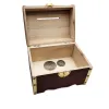 Pudełka drewniane pudełko piggy bank retro z blokadą Zmiana oszczędności na monety gotówkowe skarb Safe Pieniądze